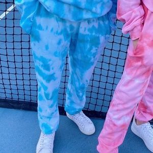 blue tie dye sweatpants not worn ever
